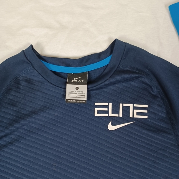 Nike Dri-Fit elite Boys navy blue shirt size large - Picture 4 of 8